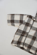 Baby checked hooded shirt