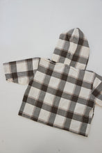 Baby checked hooded shirt