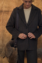 Blazer / Pants chocolate pinstripe