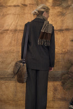 Blazer / Pants chocolate pinstripe