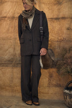 Blazer / Pants chocolate pinstripe