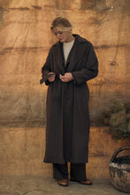 Coat chocolate pinstripe