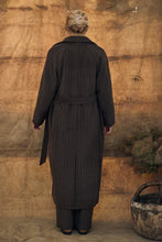 Coat chocolate pinstripe