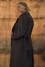 Coat chocolate pinstripe