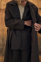 Blazer / Pants chocolate pinstripe