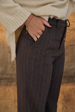 Blazer / Pants chocolate pinstripe