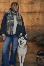 mamapapa - scarf grey mixed stripe