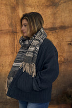 mamapapa - scarf grey mixed stripe