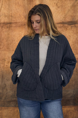 mamapapa Jean pierre charcoal jacket