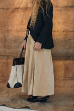 mamapapa - Lune suede cream skirt