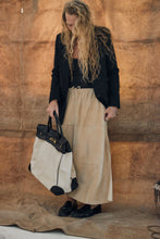 mamapapa - Lune suede cream skirt