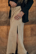 mamapapa - Lune suede cream skirt