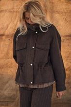 Brown jacket with ties