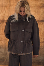Brown jacket with ties