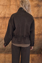 Brown jacket with ties