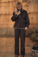 Brown jacket with ties