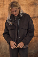 Brown jacket with ties