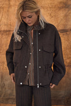 Brown jacket with ties