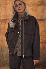 Brown jacket with ties