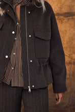 Brown jacket with ties