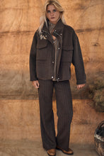 Brown jacket with ties