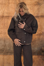 Brown jacket with ties