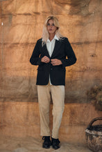 Black wool blazer classic