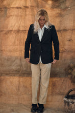 Black wool blazer classic