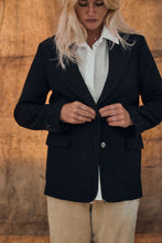 Black wool blazer classic