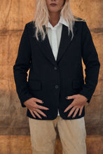 Black wool blazer classic