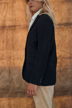 Black wool blazer classic