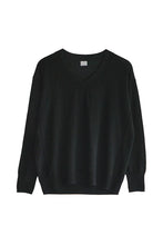 CT plage - V pullover thin wool black