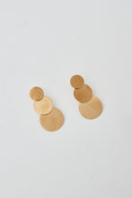 Three circle earrings