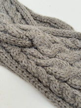 Knitted cable knit style headband