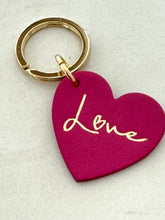 Heart Love leather Key ring