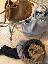 Suede small tote bag