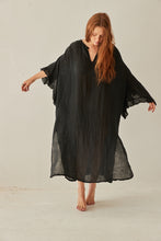 Dadan dress black cotton gauze