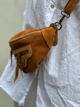 Suede pocket front bumbag