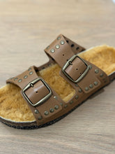 Beige leather sandals