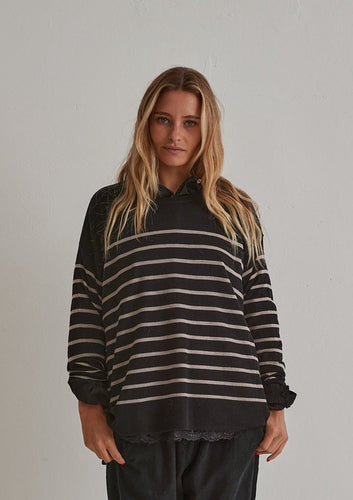 CT plage stripe fine wool sweater