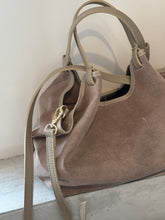 Suede small tote bag