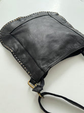 leather stud bag black