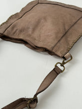 leather beige studs bag