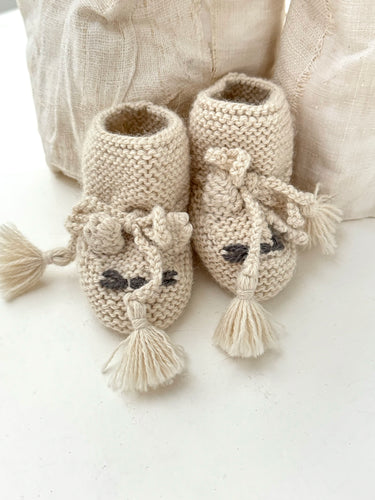 Hand Knitted rabbit booties