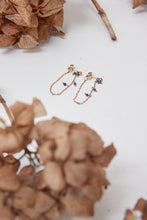 chain earrings with stones