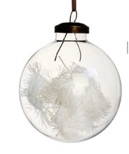 Glass Ball clear Lagurus off white