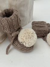 Hand Knitted pompom booties