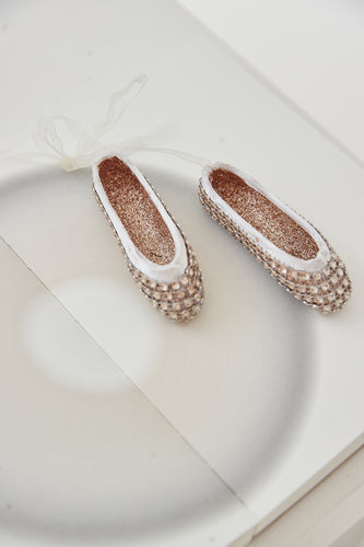 Ballet shoes gold bead