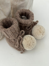 Hand Knitted pompom booties