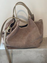 Suede small tote bag